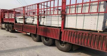 海口 白麻荔枝面外墙干挂，工厂装车日常