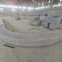 海口 芝麻白异形坐凳，自然面光面弧形加工