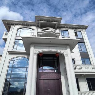 海口白麻别墅外墙干挂石材效果示例