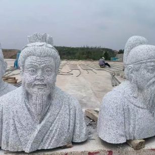 海口 白麻花岗岩石材人物立体雕刻