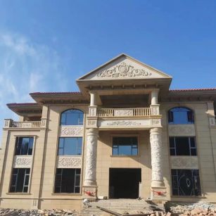 海口 黄金麻花岗岩别墅外墙干挂