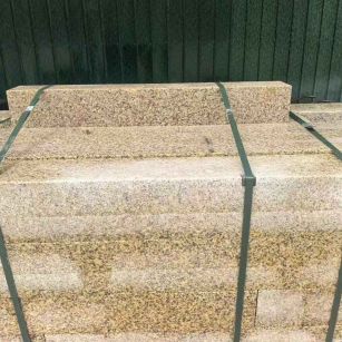 海口 黄金麻花岗岩石材机切面栏杆料半成品