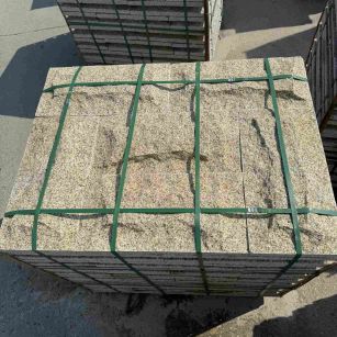 海口 黄金麻花岗岩石材自然面蘑菇石成品