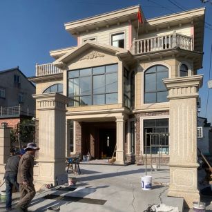 海口 黄金麻花岗岩荔枝面别墅外墙干挂私家专属