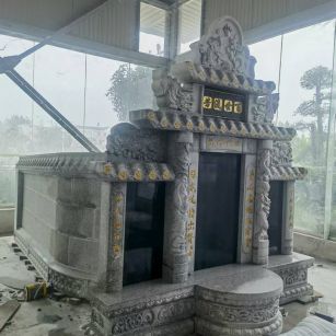 海口 芝麻白墓碑效果展示图