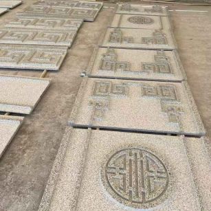 海口 白麻花岗岩外墙立面雕刻板