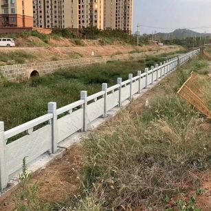 海口 白麻河道栏杆效果展示图
