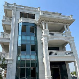 海口 白麻花岗岩别墅外墙干挂效果展示