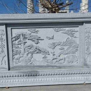 海口 芝麻白大型照壁，屏风，影壁