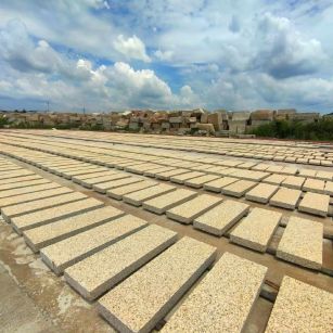海口 黄金麻荔枝面花岗岩石材地铺石防护中
