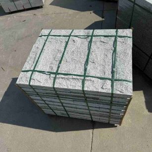 海口 白麻花岗岩石材自然面蘑菇石成品