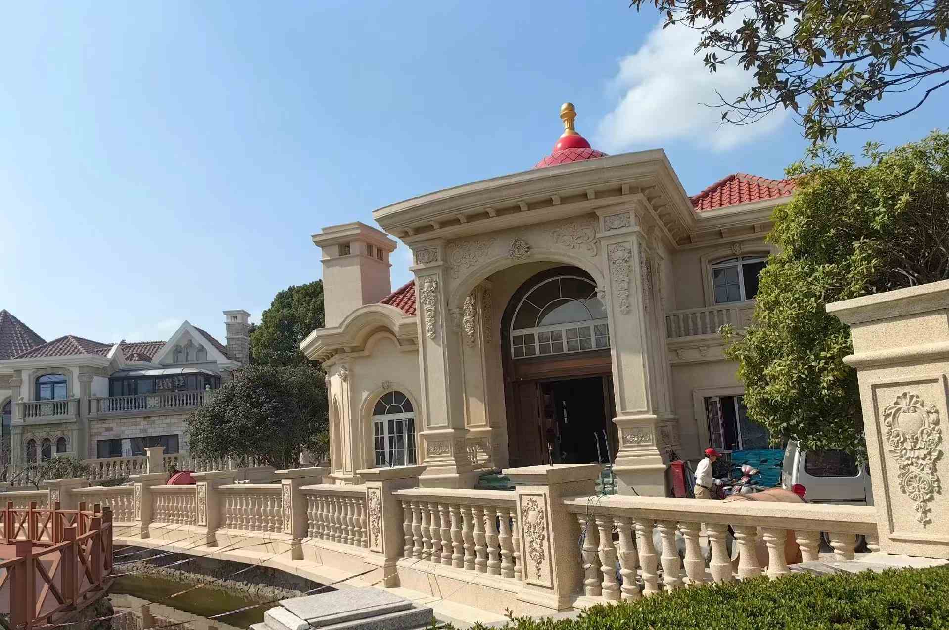 海口 黄金麻花岗岩欧式别墅