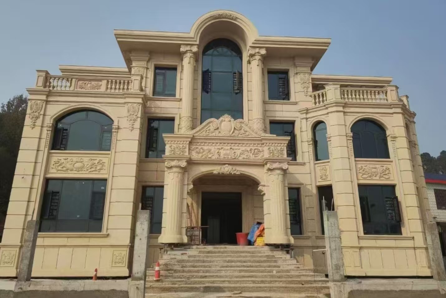 海口 黄金麻花岗岩别墅外墙干挂