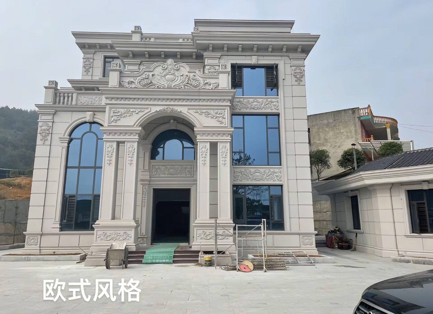 海口 白麻花岗岩别墅外墙干挂